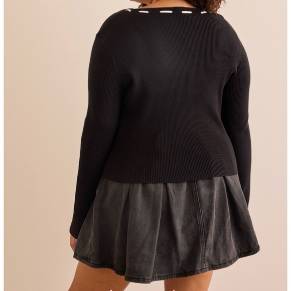 NEW Arula Black Ribbon Sweater Plus Size C / 3X NWT - Picture 4 of 8